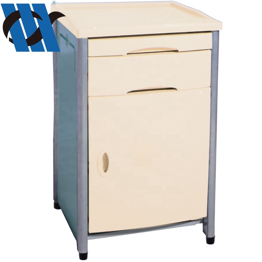 MDK-BDCB08 Cheap Hospital Furniture ABS Plastic Medical Bedside Cabinet clinical bed side locker stainless steel top price