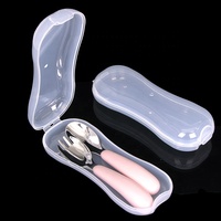 Boîte de rangement portable pour couverts SUNSHING de qualité alimentaire, étui à ustensiles pour bébé, conteneur pour cuillère et fourchette de voyage