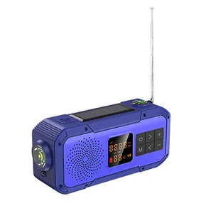 D589 Radio Darurat Rumah Multi Speaker Nirkabel USB Pengisian Cepat AM FM Radio Digital Multi Speaker BT dengan Lampu Flash