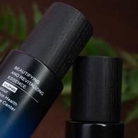Vietnam WeWood Ensemble de pots en bois noir avec bouchon à couronne transparent, anti-fuite, personnalisable pour les flacons de lotion pour soins de la peau, contenants pour crème pour le visage