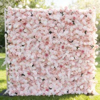 Mur de fleurs artificielles en soie mélangée sur mesure pour toile de fond de mariage, vitrine de centre commercial, fond de fête, décoration murale florale