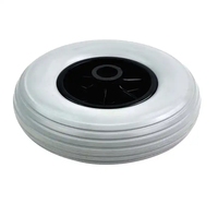 8 pouces pu mousse plastique support bébé poussette roulette fauteuil roulant pneus roue avant