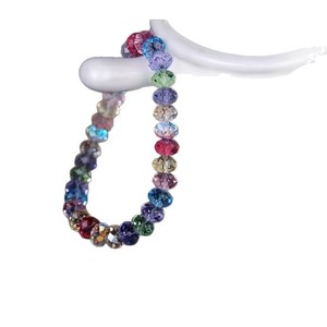 Stretch Rainbow AB Crystal <b>Beaded</b> <b>Bracelet</b> For Women Oval Faceted Colorful Glass Bead Elastic Stackable Bangle Daily Party - Product Image 6