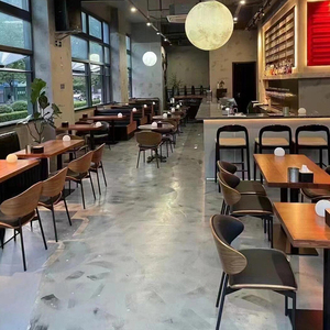 Ensemble table et chaises de bar rétro - Banc de canapé et table et chaises pour la réception de café et de restaurant - Product Image 5