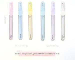 学生高颜值闪光荧光笔大容量0.5毫米书写宽度星空手帐绘制塑料 - Product Image 2