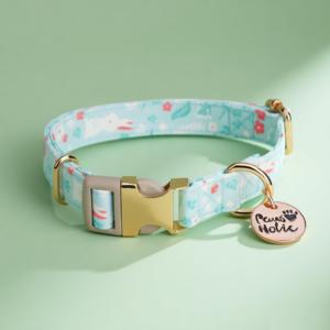 Collar de Perro Moderno de Algodón Talla XS, Elegante y Lujoso con Estampado Personalizado, Cómodo y Ajustable, Accesorio para Mascotas de Raza Pequeña - Product Image 1