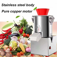 Cortadora de Alimentos Comercial Eléctrica, Trituradora de Vegetales, Máquina para Picar Vegetales, Alimentación de Pollos, 1800W
