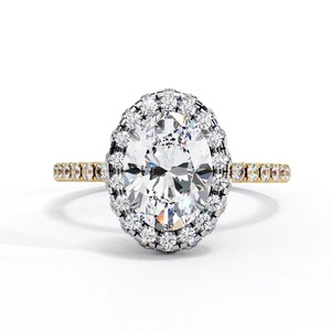 Anillo de Diamantes Ovalados de Estilo Vintage Más Vendido para Mujer, Joyería de Compromiso de Diseño Antiguo de Lujo, Disponible en Cantidad al por Mayor - Product Image 2