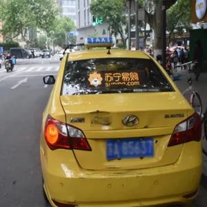 Janela traseira do carro transparente display led 4G WIFI GPS janela do carro traseira advertise tela transparente para janelas traseiras de táxi