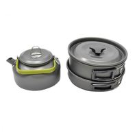 Ensemble de trois casseroles pour le camping, ustensiles de cuisine d'extérieur, support de guidon lumineux, ustensiles de camping, outil de camping
