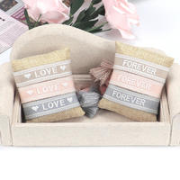 Pulsera de la Amistad de Tela con Borlas de Moda al por Mayor, Pulsera Tejida de Tela con Bordado Personalizado
