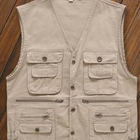 Gilet utilitaire personnalisé unisexe formel respirant multi-poches en coton pour la chasse, la pêche, le safari et la randonnée