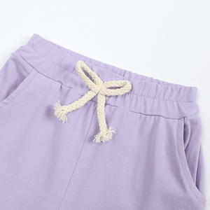 Vêtements d'été pour enfants, ensemble de pyjamas à manches courtes, ensemble de survêtement décontracté, ensembles de shorts unis pour enfants - Product Image 5