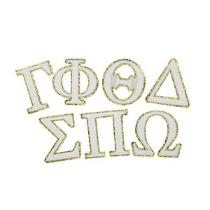 셔닐 패치에 핫 세일 편지 그리스 알파벳 철 - Product Image 1