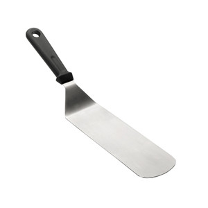 Spatola piatta nera in acciaio inox, utensile da cucina per cucinare e cuocere al forno - Product Image 1