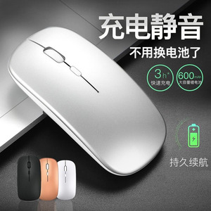 เมาส์บลูทูธพร้อม USB C ชาร์จใหม่ได้ ทำงานเงียบ สำหรับแล็ปท็อปและโทรศัพท์มือถือ ไร้สายแบบพกพา 2.4GHz ลูกกลิ้งสี่ทิศทาง - Product Image 1