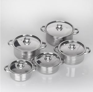 Juegos de utensilios de cocina antiadherentes de 10 piezas, juego de ollas y sartenes de inducción de cocina, juegos de utensilios de cocina de acero inoxidable - Product Image 2