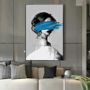 Papillon moderne masqué Figure Portrait peinture mur oeuvre impression personnalisée abstraite toile décorative sur toile aquarelle - Product Image 3
