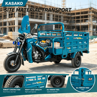 Tricycle à essence commercial à 3 roues, moto à essence 151-200cc certifiée CEE, plateforme de chargement ouverte, capacité de charge de 400 kg