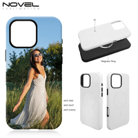 Coque de téléphone magnétique 2-en-1 vierge pour sublimation 3D, personnalisable, pour impression de films, compatible iPhone 17, 16, 15, 14, etc.