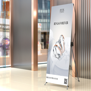 Soporte de pancarta <span class=keywords><strong>X</strong></span> ajustable se adapta a cualquier pancarta, soporte de pancarta retráctil portátil logotipo personalizado Digital One Oxford Black Bag Flex Stand - Product Image 1