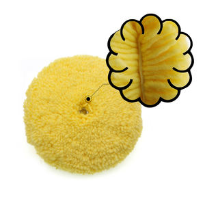 Tampon de polissage en laine double face jaune 8 ''Non torsadé Auto Detailing Polissage Coupe de voiture OEM Personnalisable - Product Image 4