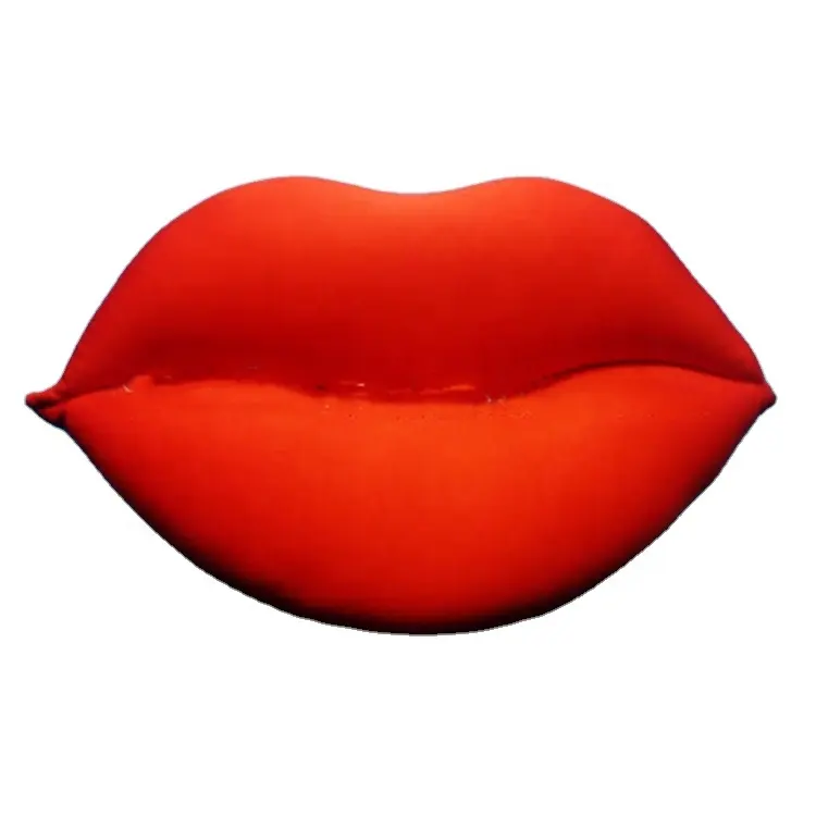 Пользовательские смешные красные губы мягкие микро бусины подушки диван подушка