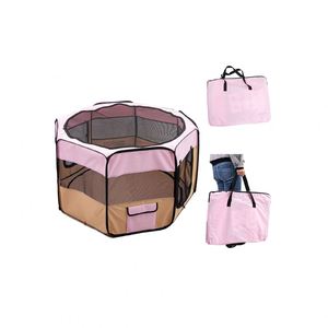 OEM Outdoor Octagonal Pet Playpen Washable Oxford Fabric <b>Foldable</b> <b>Dog</b> Fence Breathable Mesh Soft Sided Pet Enclosure - Product Image 3