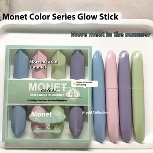 Nouveau 4Pcs Creative Mignon Monet Couleurs <span class=keywords><strong>Surligneur</strong></span> Marqueur Stylos Bureau Fournitures Scolaires <span class=keywords><strong>Kawaii</strong></span> <span class=keywords><strong>Dessin</strong></span> Main Compte Graffiti Stylos - Product Image 2