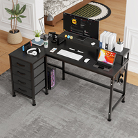 L-vormig bureau voor kinderen, laptopbureau, kantoorbureau, computertafel