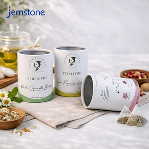 Caja de Embalaje Cilíndrica de Cartón Reciclable para Café y Colágeno en Polvo, con Tapa Personalizada, Tubo de Papel Kraft de Grado Alimenticio para Té - Product Image 3