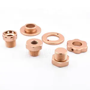 Piezas de torneado de fresado mecanizado CNC de China Juego de tornillos y arandelas de color dorado