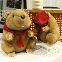 Vente chaude Petit Chaperon Rouge Marmotte En Peluche Jouet Doux Confortable À L'heure Du Coucher Et Soulager Le Stress Cadeau D'anniversaire Des Enfants