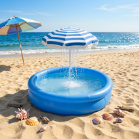 Anpassbarer Rechteckiger Aufblasbarer Kinderpool mit Sonnenschutz UV-geschützter Transparenter PVC Aufblasbarer Regenschirm