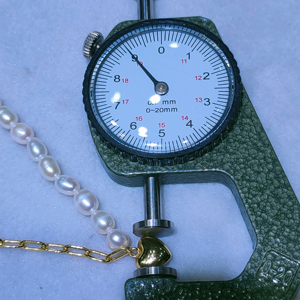 Collana in Argento Sterling S925 con Cuore e Perle d'Acqua Dolce a Forma di Spigolo 5-6mm, Catena AB per Signore - Product Image 6