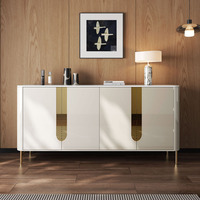 Meuble à chaussures d'entrée de luxe léger italien, buffet haut de gamme pour salle à manger, meuble de rangement pour salon, console latérale pour villa