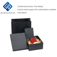 Papier carré noir personnalisé fleur cadeau carton impression fantaisie carton ondulé boîte poubelle emballage boîtes en papier