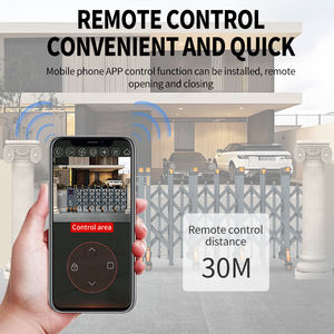 Cancello Scorrevole Telescopico Espandibile per Esterni, Cancello Automatico Retrattile per Magazzino, Recinzione di Sicurezza per Vialetto - Product Image 2