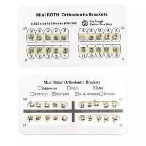 UM Dental Brackets Metall Bondable Mini Slot Roth Dental Kiefer ortho pä dische Bracket 022/018 Mono block 5-5 MBT MESH BASE - Product Image 4