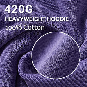 Vente en gros 100% coton 420g sweat à capuche délavé à l'acide sweat à capuche unisexe surdimensionné vintage pull d'hiver vierge de haute qualité - Product Image 6