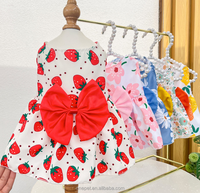 Robe d'été pour animaux de compagnie avec nœud papillon, accessoires pour chiens, vêtements pour chats et chiens