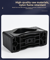 Clip de câble Trefoil T69/90 en nylon, pince de câble à trois cœurs, attache en plastique PA66, support de câble électrique
