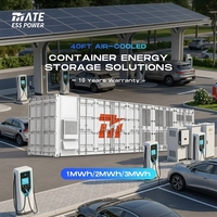 Sistema de Almacenamiento de Energía con Batería de Litio y Enfriamiento por Aire MATE 1MWH 2MWH 3MWH, Conectado/Desconectado a la Red, Contenedor BESS Solar Industrial con Certificación UL9540