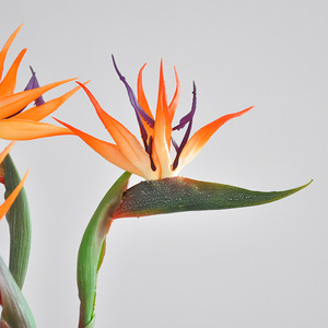 Flores Artificiales de Ave del Paraíso en Maceta, Decoración para el Hogar, Arreglos de Alta Gama, Ramos de Boda Blancos de 60CM, Strelitzia Artificial Moderna - Product Image 6
