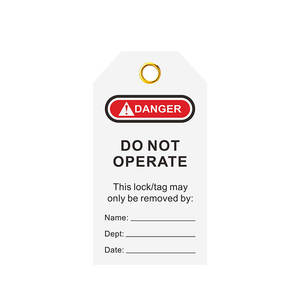 Etiqueta de advertencia de PVC personalizada, señales de bloqueo impermeables de plástico, etiquetas de <span class=keywords><strong>peligro</strong></span> de seguridad - Product Image 6