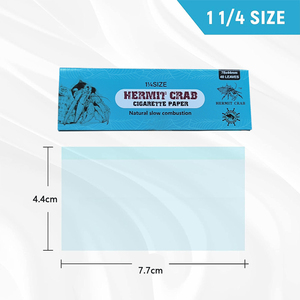 HermitCrab <b>Smoking</b> Rolling Paper Regular 78x44mm Slow Burn Organic Nature Custom Blue Rolling Paper - Product Image 4