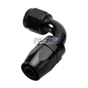 Fourage Racing Parts Aluminum 90 Degree AN Female to AN Swivel Seal Hose End Oil Fuel Line Fitting
