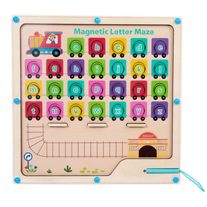Nouveau <span class=keywords><strong>labyrinthe</strong></span> magnétique d'alphabet, jouets Montessori pour tout-petits, planche de <span class=keywords><strong>labyrinthe</strong></span> pour tout-petits, lettres magnétiques - Product Image 6