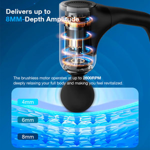 <span class=keywords><strong>Pistola</strong></span> <span class=keywords><strong>de</strong></span> Masaje <span class=keywords><strong>de</strong></span> Alta Calidad con Mango Largo Extensible, <span class=keywords><strong>Silicona</strong></span> <span class=keywords><strong>de</strong></span> Grado Alimenticio, para Espalda, Cuello y Recuperación Muscular, Eléctrica - Product Image 5