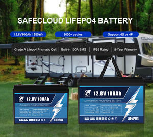 بطاريات ليثيوم 12 فولت 50 أمبير 100 أمبير 120 أمبير 150 أمبير 200 أمبير 300 أمبير ليثيوم فوسفات الحديد لتخزين الطاقة الشمسية بطارية دورة عميقة - Product Image 3